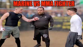 MARINE VS MMA FIGHTER #streetbeefs #mma