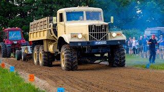 KrAZ-255 beim Tractor Pulling in Alt Tucheband, Deutschland, 2024