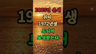 [2025년 을사년 운세]  쥐띠 1972년생 드디어 보상받는다. #2025년운세 #쥐띠운세