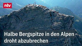 Halbe Bergspitze in den Alpen droht abzubrechen: Wachsender Spalt gut sichtbar | ntv