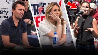 Woman Leaves Stunned After Hearing What Riley Gaines And Charlie Kirk ACTUALLY Believe