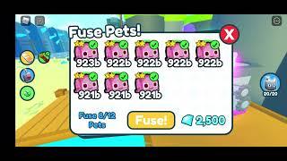 Fusing 8 pixel pink slimes
