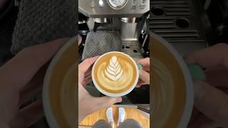 Home Barista POV. Saturday Morning Latte / Latte Art Day 11. #baristalife #latteart