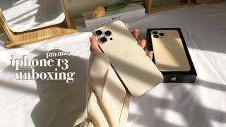 iPhone 13 Pro Max Gold (512GB)  Unboxing + accessories ️ | ASMR