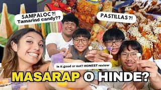 Trying PASALUBONG Filipino snacks with Filipino-French cousins ! HONEST& Mixed feelings reaction 