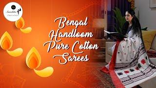 Bengal Handloom Pure Cotton Sarees | Pure Cotton Sarees | COD  Available | Sanchita