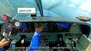 Cessna C208 Caravan - visual approach - cockpit view with ATC! Full 4K!