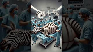 Doctor save life pregnant zebra #zebra #pregnant #animals #shortsfeed #doctor #wildlife #forest #ai