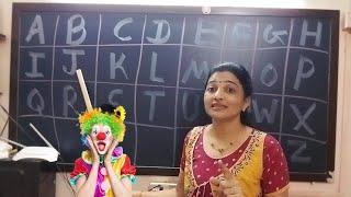 How to right Letters for Children | How to speak  abcd | Kindergarten Learning Videos | A for apple