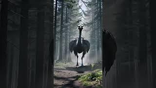 Rare Giant Ostrich Roams Alone in the Mysterious Woods! 