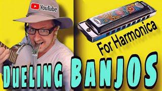 Learn "Dueling Banjos" For Harmonica, Cross Harp, (WHOLE SONG-Full Tabs)