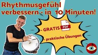 #1 Rhythmusgefühl in 10 Minuten verbessern - praktische Übungen und kostenlose PDF!