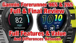 Garmin Forerunner 965 & 265 Final Review - Full Features & ~Minor Differences  (Yes, I said Minor)