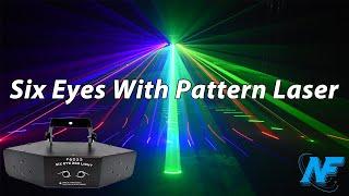 DJ Disco Club Party Stage Effect Lighting Six-eye Scanning RGB Laser Light