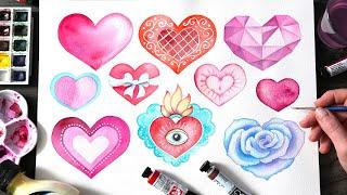 Watercolor Hearts  10 Unique Styles You Should Try!