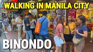  4K | MANILA CITY 2024 | Binondo - Manila Chinatown Tour + Pasig River Esplanade | Philippines