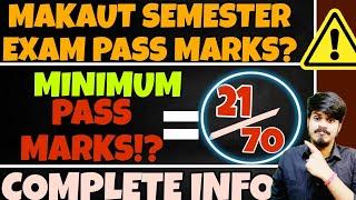 Makaut Semester Exam Pass Marks 21? MAKAUT Semester Exam 2025| MAKAUT Semester Exam Pass Marks 2025