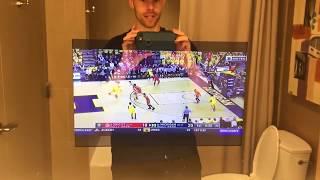 TV in bathroom mirror