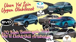 +70 Kwh Bataryalı %10 Ötv'li Uzun Yol İçin Uygun Elektrikli Arabalar