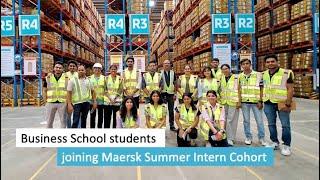 Business school students joining Maersk Summer Intern Cohort in India 2024