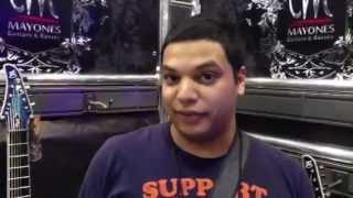 Misha 'Bulb' Mansoor from Periphery at the Mayones Booth - The Namm Show 2013