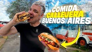 PROBANDO COMIDA CALLEJERA en BUENOS AIRES  *EL FAMOSO CHORIPÁN y BONDIOLA ARGENTINA* 