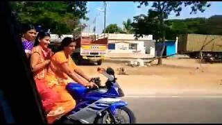Shocking video Indian aunty drive sports bike