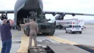 M1A2 Abrams Tank Offload in Bulgaria (HD)