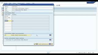 Create Authorization Object in SAP
