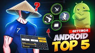 TOP 5 Most Important Settings️For Android phone  | Free Fire Headshot Settings ️ | M1NX