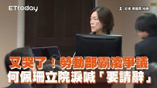 又哭了！勞動部霸凌爭議　何佩珊立院淚喊「要請辭」