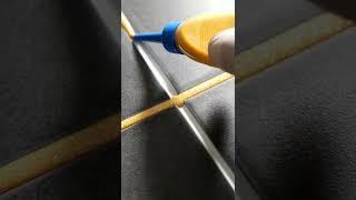 Tile Joint Gold Satisfying video #15 #satisfying #oddlysatisfying #shorts
