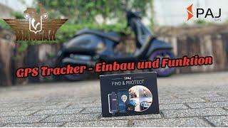 Einbau und Funktion in meiner Vespa GTS , PAJ–GPS Vehicle Finder 2.0  4G