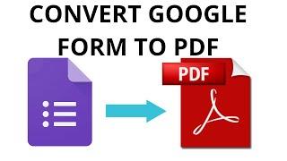 How to convert google form to pdf || Google forms