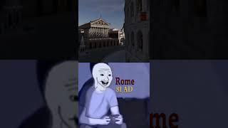 Rome 81 AD And Today 2023...#rome #shorts #romanempire #ruins #wojak #beforeandafter