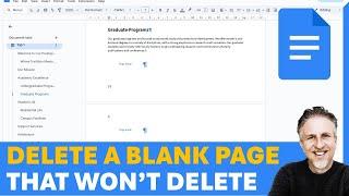 How to Delete a Blank Page on Google Docs - Delete a Page that Won't Delete