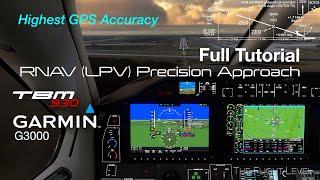 MSFS TBM930 AAU1 - Garmin G3000 RNAV (LPV) Approach Tutorial - Flight Plan and Approach Plate Basics