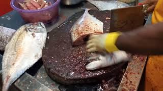 Amazing fish cutting skills in Penang Georgetown Malaysia 