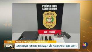 Arma e munições apreendidas: suspeitos de praticar agiotagem são presos no Litoral Norte