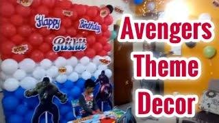 Birthday decoration at home - Avengers theme