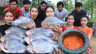 Amazing cooking fish fried with chili sauce recipe and vegetable - Fish fried recipe