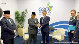 Pertemuan Bilateral Presiden Prabowo dengan Presiden Emmanuel Macron, Rio de Janeiro, 19 Nov 2024