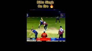 tennis cricket stylish six  Bittu Singh on fire  #cricket #tennisballcricket #shorts