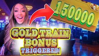 UNBELIEVABLE 600X Jackpot! → RARE Gold Train Bonus Hits on Railroad Riches!