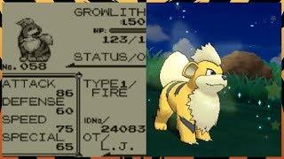 I Fished up a Shiny Growlithe in Gen 1! No cap!!