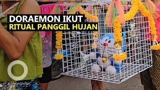 Doraemon Gantikan Kucing Asli Dalam Ritual Panggil Hujan