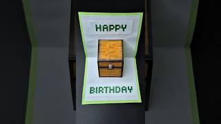 DIY Minecraft Chest Pop Up Birthday Card ️ Cute Gift Idea ️