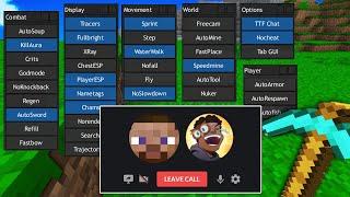 hacking on minecraft while in a call with the server owner...