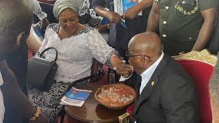 Akuffo Addo & Wife Romantically eats in public as they commision $60M James town fishing habour