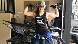 The Strongest Girl Riding an Enduro Bike